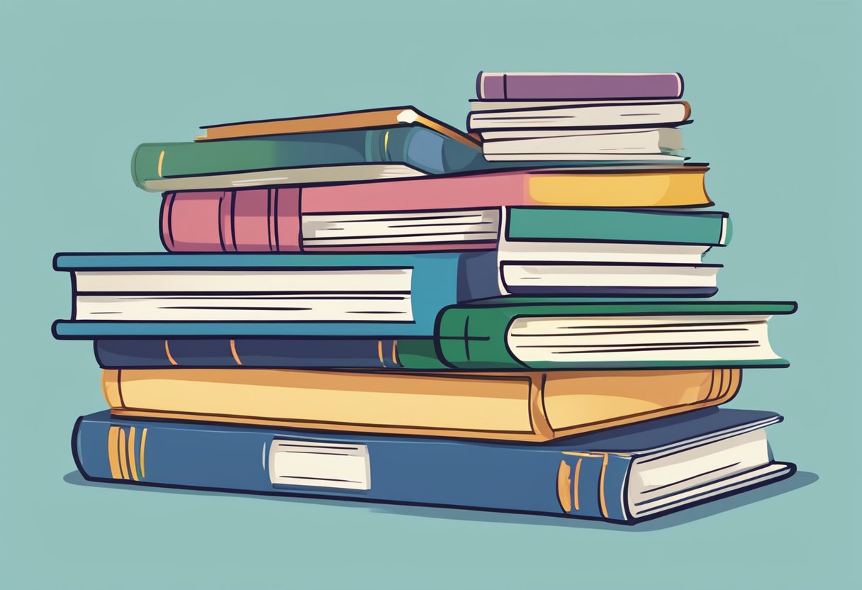 A stack of books with the titles "Frequently Asked Questions," "educación continua," "aprender toda la vida," and "beneficios de la educación" arranged on a table